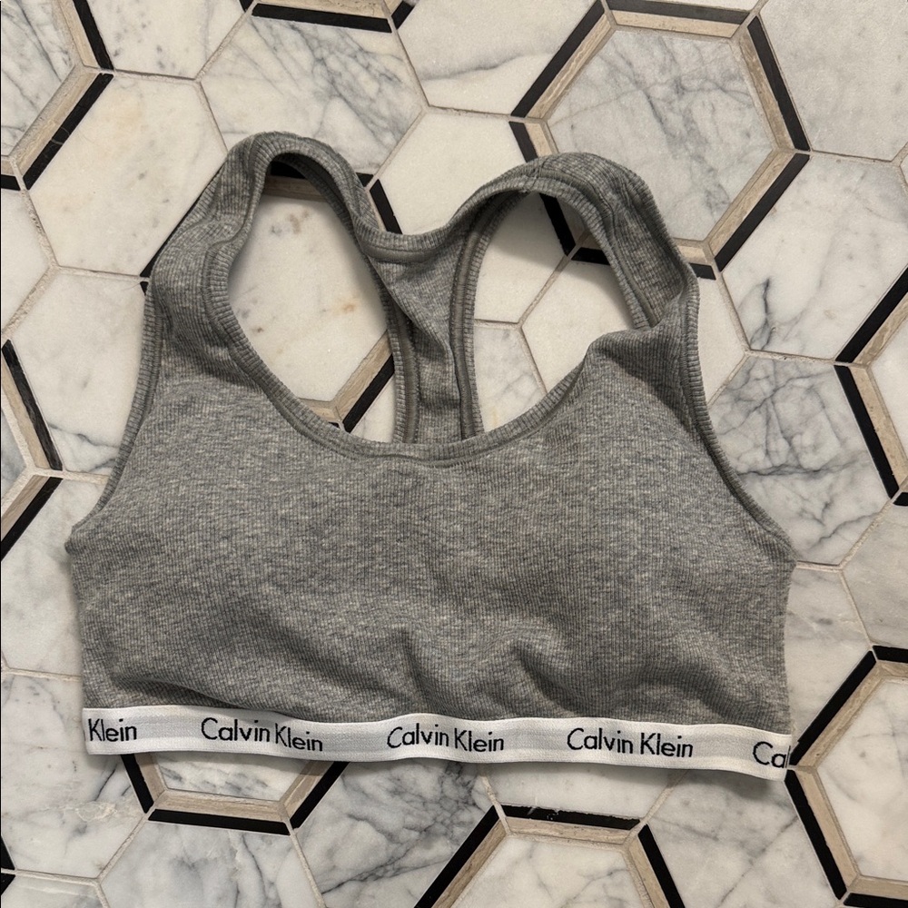 Calvin Klein Heather Gray Sports Bra